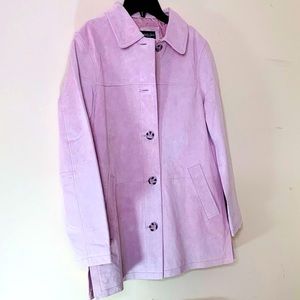 Blush Pink Suede Jacket Coat NWOT